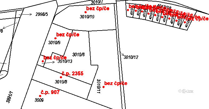 Praha 48554464 na parcele st. 3010/11 v KÚ Libeň, Katastrální mapa