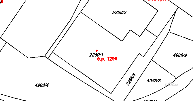 Přerov I-Město 1295, Přerov na parcele st. 2269/1 v KÚ Přerov, Katastrální mapa