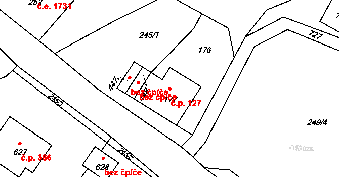 Bedřichov 127 na parcele st. 177 v KÚ Bedřichov u Jablonce nad Nisou, Katastrální mapa