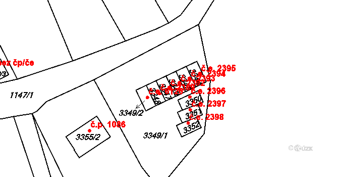 Střekov 2392, Ústí nad Labem na parcele st. 3347 v KÚ Střekov, Katastrální mapa