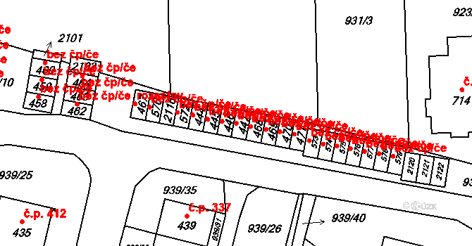 Sedlice 40745465 na parcele st. 447 v KÚ Sedlice u Blatné, Katastrální mapa