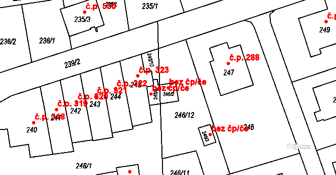 Slavkov 42255465 na parcele st. 246/2 v KÚ Slavkov u Opavy, Katastrální mapa