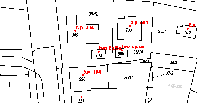 Lomnice nad Lužnicí 49818465 na parcele st. 703 v KÚ Lomnice nad Lužnicí, Katastrální mapa