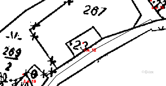 Svinná 12, Čachrov na parcele st. 23 v KÚ Svinná na Šumavě, Katastrální mapa