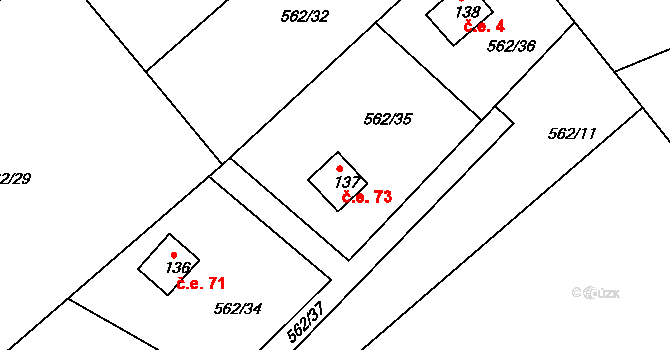 Franclina 3, Trusnov, Katastrální mapa
