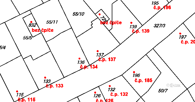 Litol 137, Lysá nad Labem na parcele st. 137 v KÚ Litol, Katastrální mapa