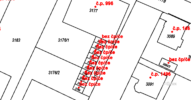 Litoměřice 41083466 na parcele st. 3173 v KÚ Litoměřice, Katastrální mapa