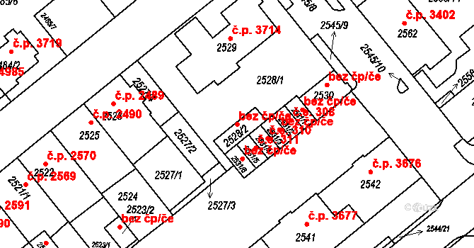 Chomutov 45029466 na parcele st. 2528/2 v KÚ Chomutov II, Katastrální mapa