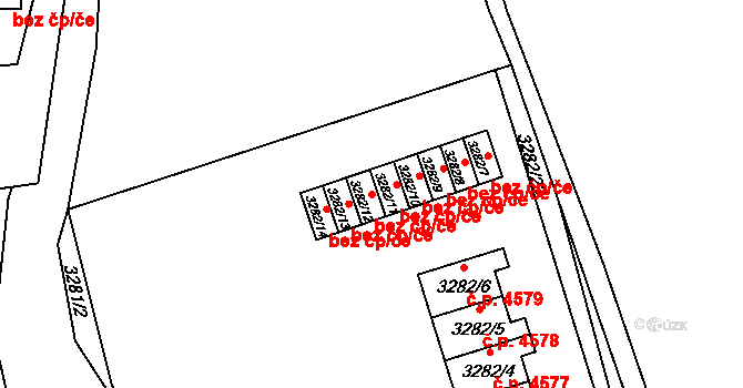 Chomutov 45058466 na parcele st. 3282/12 v KÚ Chomutov II, Katastrální mapa