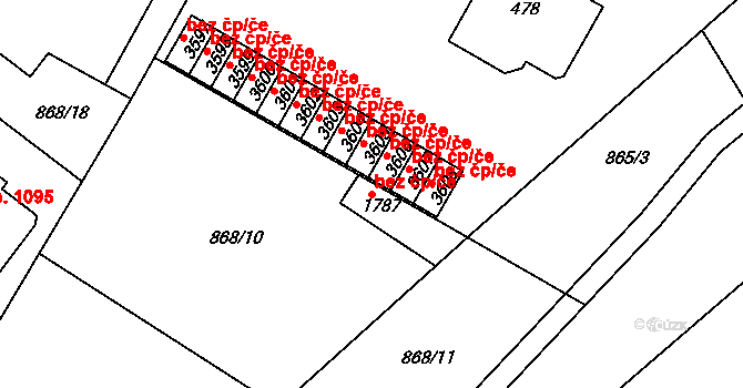 Jičín 39762467 na parcele st. 1787 v KÚ Jičín, Katastrální mapa