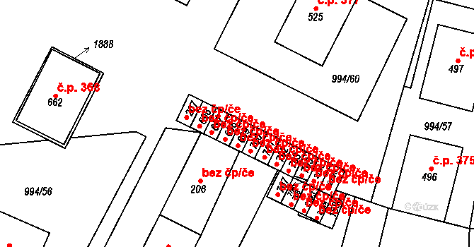 Jevišovice 40976467 na parcele st. 697 v KÚ Jevišovice, Katastrální mapa