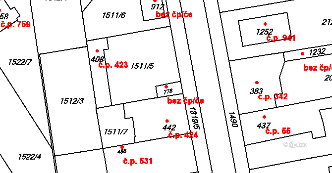 Sezemice 42081467 na parcele st. 778 v KÚ Sezemice nad Loučnou, Katastrální mapa