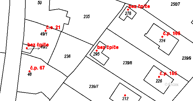 Klabava 42550467 na parcele st. 295 v KÚ Klabava, Katastrální mapa