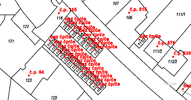 Praha 42706467 na parcele st. 115/11 v KÚ Podolí, Katastrální mapa
