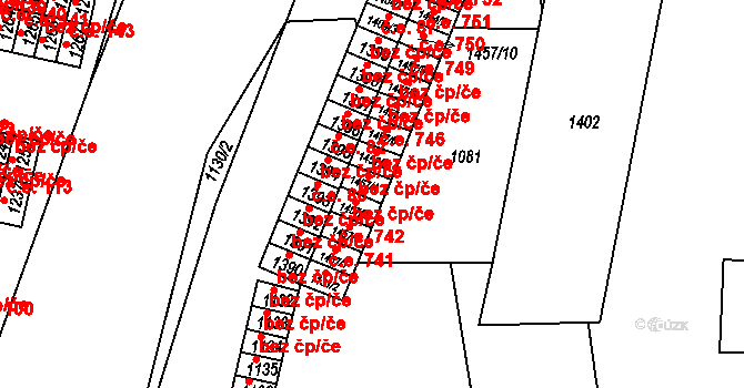 Lovosice 42932467 na parcele st. 1457/4 v KÚ Lovosice, Katastrální mapa