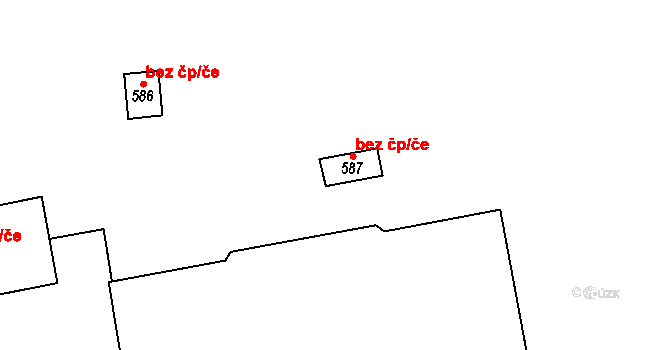 Rokytnice 43823467 na parcele st. 587 v KÚ Rokytnice u Přerova, Katastrální mapa