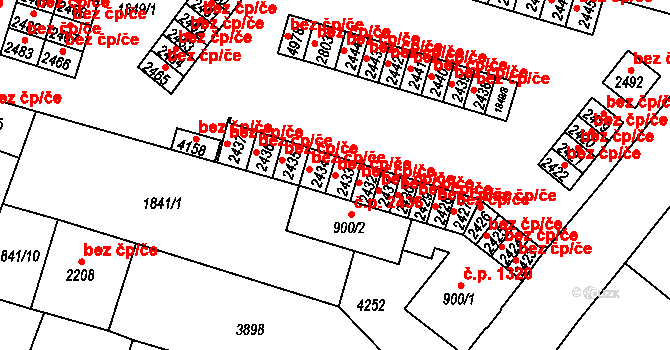Dvůr Králové nad Labem 44905467 na parcele st. 2433 v KÚ Dvůr Králové nad Labem, Katastrální mapa