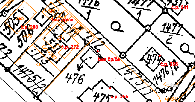 Šebetov 51807467 na parcele st. 476 v KÚ Šebetov, Katastrální mapa