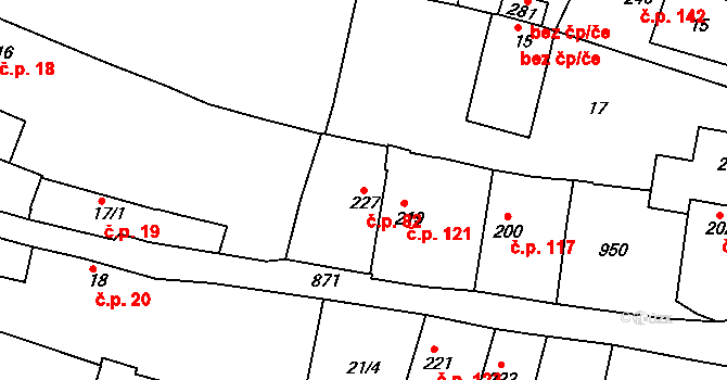 Dolánky nad Ohří 82 na parcele st. 227 v KÚ Dolánky nad Ohří, Katastrální mapa