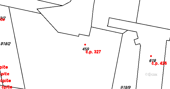 Sepekov 327 na parcele st. 459 v KÚ Sepekov, Katastrální mapa