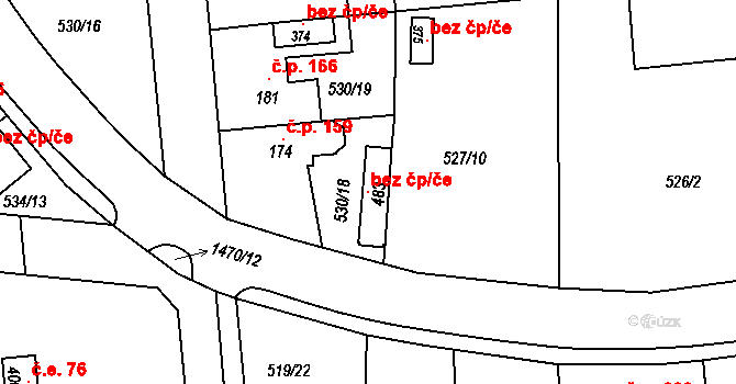 Tetín 104734469 na parcele st. 483 v KÚ Tetín u Berouna, Katastrální mapa