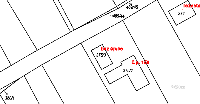 Hlína 120019469 na parcele st. 375/3 v KÚ Hlína u Ivančic, Katastrální mapa
