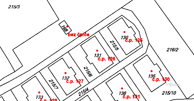 Dolní Suchá 126, Hrádek nad Nisou na parcele st. 131 v KÚ Dolní Suchá u Chotyně, Katastrální mapa