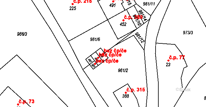 Dlouhý Most 148035469 na parcele st. 499 v KÚ Dlouhý Most, Katastrální mapa