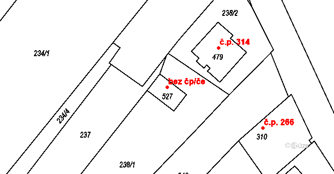 Opatov 38349469 na parcele st. 527 v KÚ Opatov na Moravě, Katastrální mapa