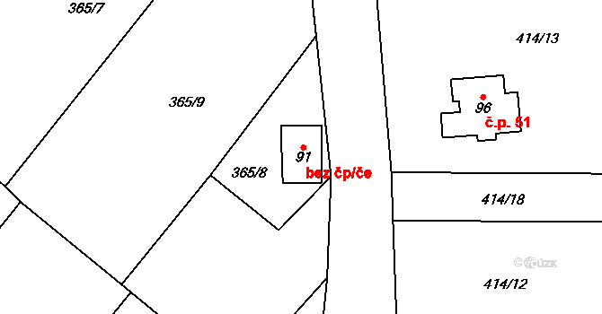 Leškovice 43452469 na parcele st. 91 v KÚ Leškovice, Katastrální mapa