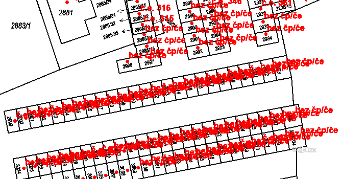 Orlová 43967469 na parcele st. 3013 v KÚ Horní Lutyně, Katastrální mapa