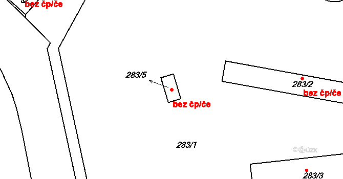 Praha 91590469 na parcele st. 283/5 v KÚ Hradčany, Katastrální mapa