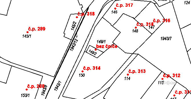 Třebechovice pod Orebem 100037470 na parcele st. 149/2 v KÚ Třebechovice pod Orebem, Katastrální mapa