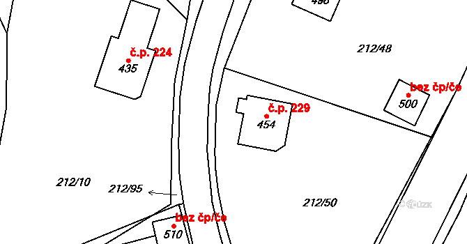 Perštejn 229, Katastrální mapa
