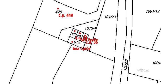Luka nad Jihlavou 35 na parcele st. 772 v KÚ Luka nad Jihlavou, Katastrální mapa