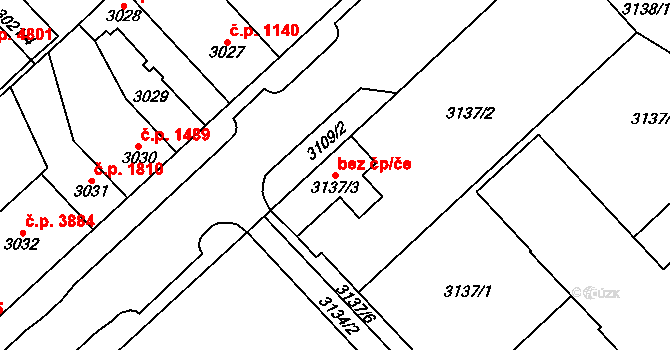 Chomutov 39086470 na parcele st. 3137/3 v KÚ Chomutov I, Katastrální mapa