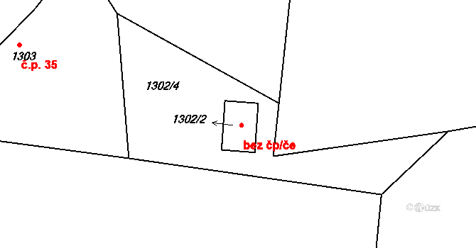Černá v Pošumaví 42829470 na parcele st. 1302/2 v KÚ Černá v Pošumaví, Katastrální mapa