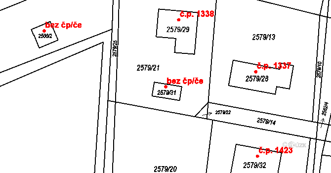 Orlová 50327470 na parcele st. 2579/31 v KÚ Poruba u Orlové, Katastrální mapa