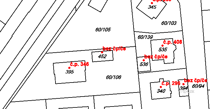 Hovorčovice 50391470 na parcele st. 452 v KÚ Hovorčovice, Katastrální mapa