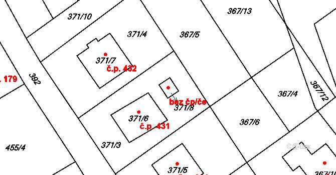 Krmelín 78922470 na parcele st. 371/8 v KÚ Krmelín, Katastrální mapa