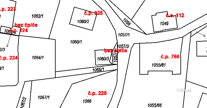 Rychnov u Jablonce nad Nisou 103570471 na parcele st. 1060/3 v KÚ Rychnov u Jablonce nad Nisou, Katastrální mapa