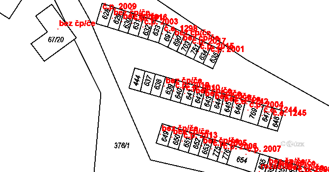 Černčice 105858471 na parcele st. 639 v KÚ Černčice u Loun, Katastrální mapa