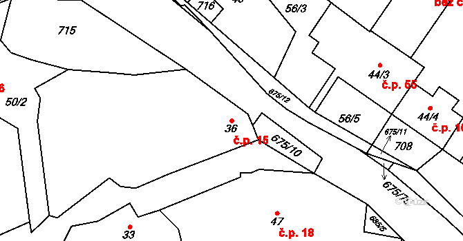 Němetice 15, Kelč na parcele st. 36 v KÚ Němetice, Katastrální mapa