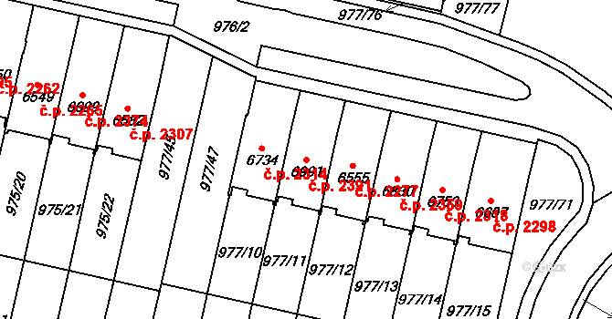 Cheb 2391 na parcele st. 6991 v KÚ Cheb, Katastrální mapa