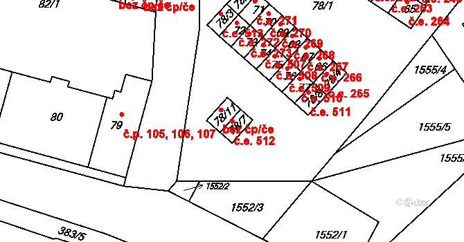 Klášterec nad Ohří 39112471 na parcele st. 78/7 v KÚ Miřetice u Klášterce nad Ohří, Katastrální mapa