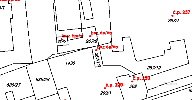 Česká Třebová 39404471 na parcele st. 267/11 v KÚ Parník, Katastrální mapa