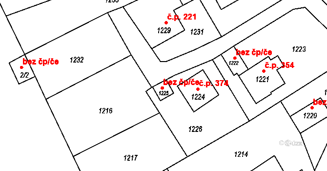 Lichnov 41414471 na parcele st. 1225 v KÚ Lichnov u Bruntálu, Katastrální mapa