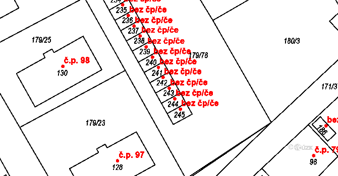 Maleč 42105471 na parcele st. 243 v KÚ Maleč u Chotěboře, Katastrální mapa