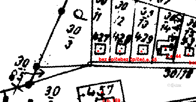 Velichovky 43613471 na parcele st. 427 v KÚ Velichovky, Katastrální mapa