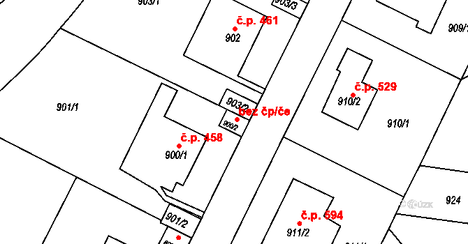 Praha 43633471 na parcele st. 900/2 v KÚ Jinonice, Katastrální mapa